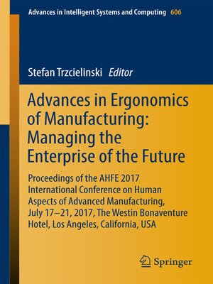 cover image of Advances in Ergonomics of Manufacturing
